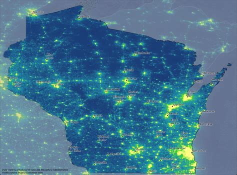 Light Pollution Map Wisconsin - Best Map Cities Skylines