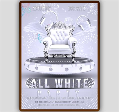 All White Party Invitations Templates Free - Printable Word Searches