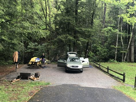 car camping at hurricane campground near mount rogers (va). our spot ...