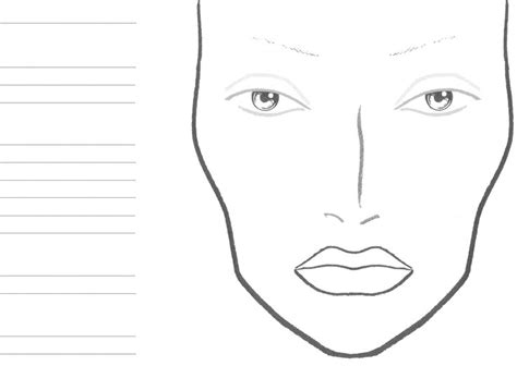 Free Face Chart - PDF | 4253KB | 1 Page(s) | Makeup face charts, Face ...