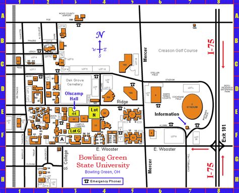 Bowling Green Campus Map – Map Vector