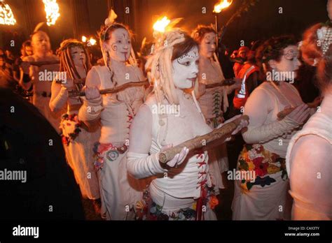 Beltane Fire Festival Edinburgh Scotland U.K. 30/04/12. Ancient pagan ...