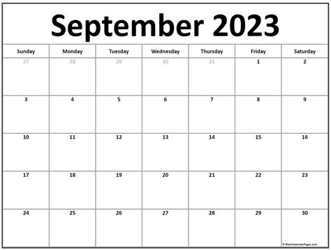 September 2023 Printable Calendar: Maximize Your Month With A Plan ...