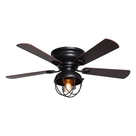 Low Profile Ceiling Fan Farmhouse Flush Mount Ceiling Fans with Lights ...