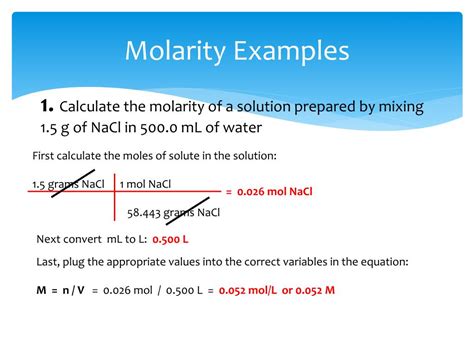 PPT - Molarity and Dilutions PowerPoint Presentation, free download ...