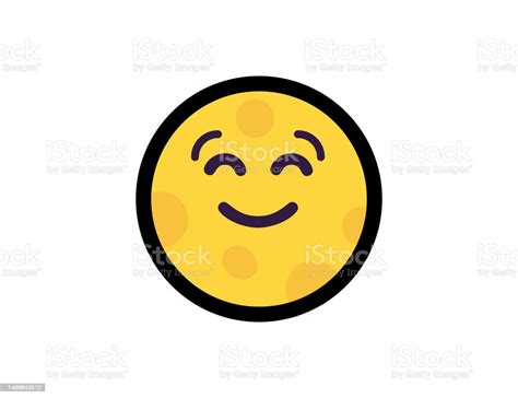 Full Moon Face Vector Icon On White Background Moon Face Emoji ...