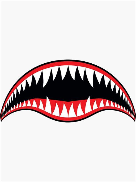 "WW2 Flying Tigers Shark Teeth Nose Art" Sticker for Sale by fixer00 ...