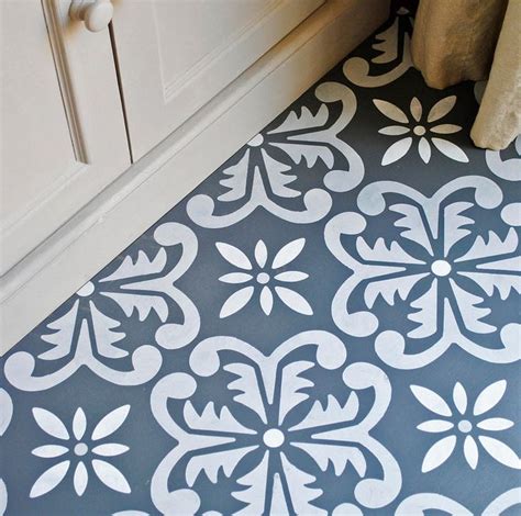 Large Fes Floor Stencil | Etsy in 2020 | Painted floorboards, Stenciled ...