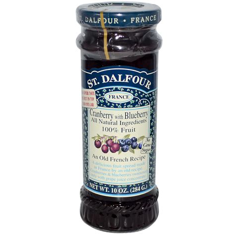 St. Dalfour, Cranberry, Deluxe Cranberry with Blueberry Fruit Spread ...