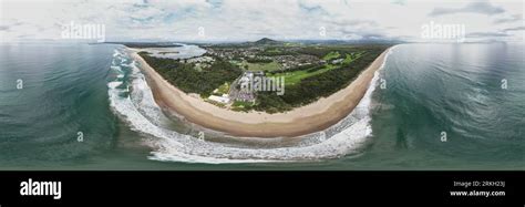 An aerial view of the stunning Seven Mile Beach, with its white sand ...