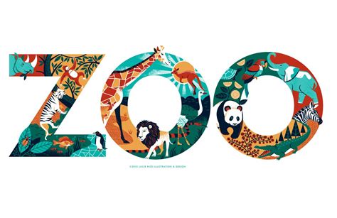 Zoo poster design, Zoo logo, Paper art sculpture