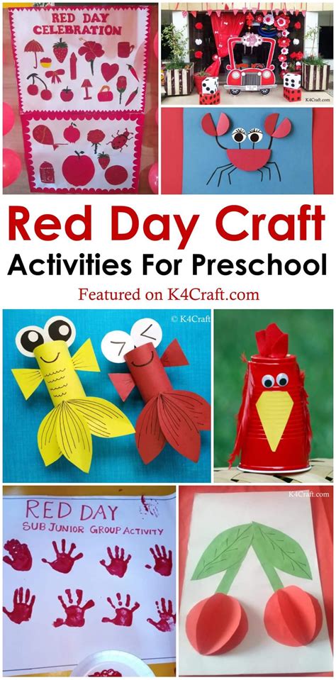 red-day-crafts-activities-preschool-kids-pin • K4 Craft