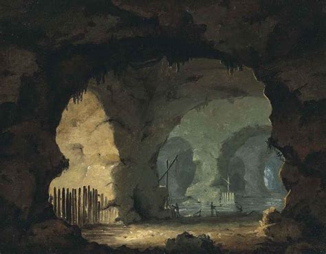 William Hodges (London 1744-1797 Brixham, Devon) , A sea cave interior ...