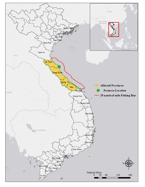 Map of Vietnam with a Focus on the Formosa Study Area | Download ...