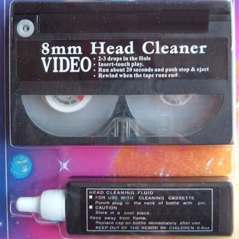 8mm Video Hi8 Camcorder Wet or Dry Head Cleaner - Tape Cassette ...