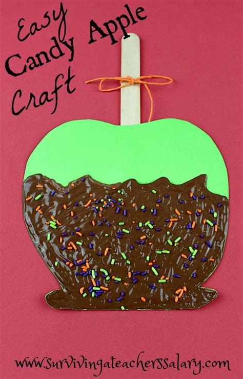 Easy Candy Apple Fall Craft for Kids - Fall Festival Craft | Apple fall ...