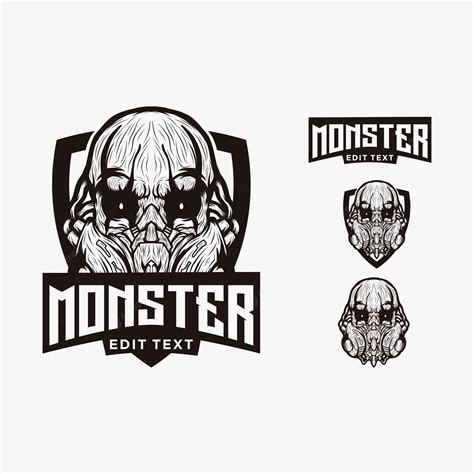 Premium Vector | Vector mask monster head illustration logo