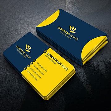 Modern creative business card design with blue and yellow color ...