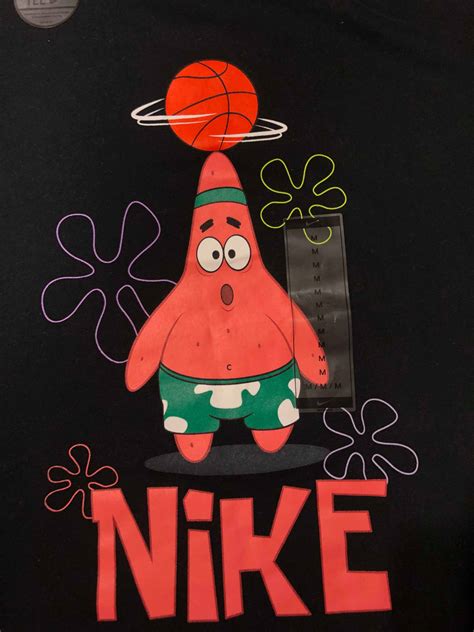 2019 Nike Kyrie x Spongebob Dri Fit Patrick Star Tee Black | Jwong Boutique