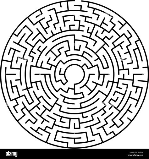 Maze labyrinth. Circular game isolated on background Stock Vector Image ...