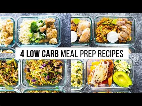 4 LOW CARB meal prep recipes | Recipe Learn