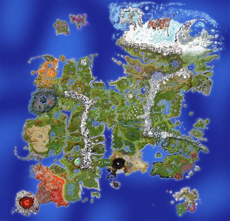 Minecraft All Biomes Map