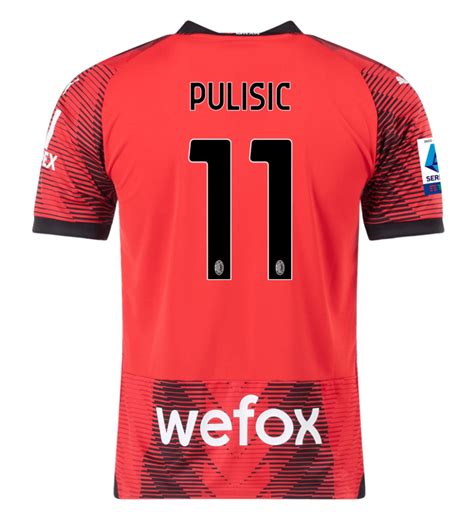 Christian Pulisic AC Milan 23/24 Home Jersey - SoccerArmor