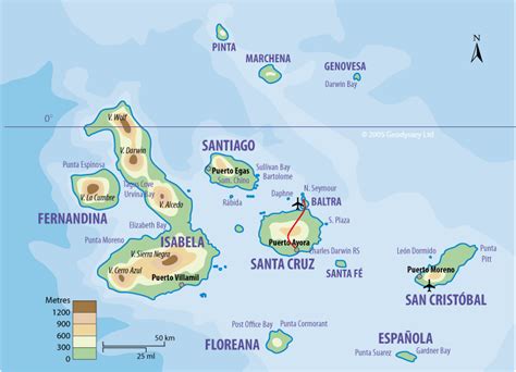 Map of the Galapagos Islands