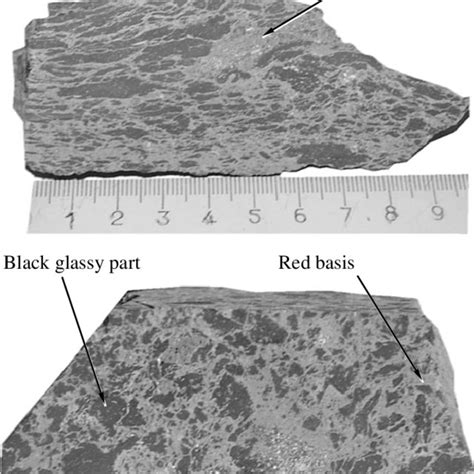 A photograph of basaltic ignimbrite of the first type (sample MN-636 ...