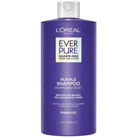 L'Oreal Paris EverPure Sulfate Free Purple Shampoo, Colored Treated ...