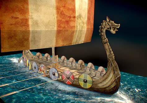 Viking longship - Papercraft - 3D model by Lord Zsezse Works ...