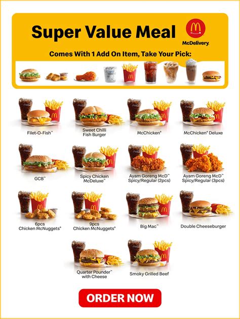 Mcdonald's Menu Printable