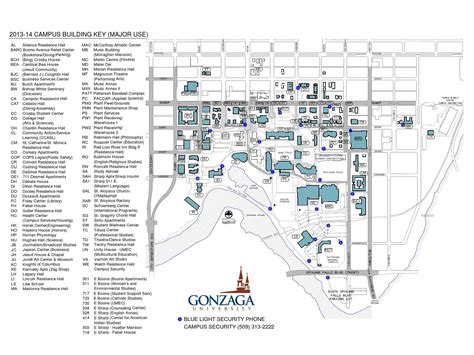 Gonzaga University Campus Map