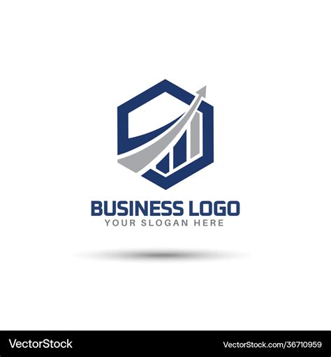 Modern unique business logo design Royalty Free Vector Image