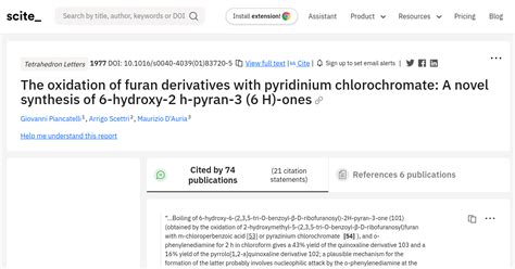 The oxidation of furan derivatives with pyridinium chlorochromate: A ...