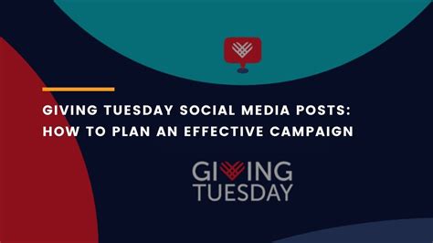 Tips and Timeline For Your Giving Tuesday Social Media Posts