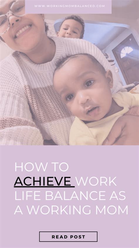 The first step in achieving work life balance as a working mom