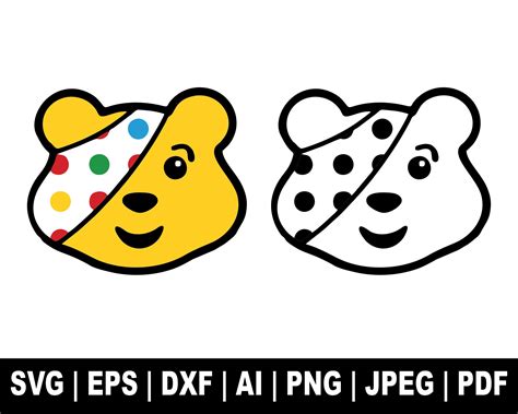 Children in Need Svg Pudsey Bear Svg Bear Svg Charity - Etsy