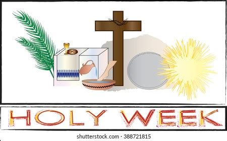 Holy Week Vector Illustration Palm Sunday Stock Vector (Royalty Free ...