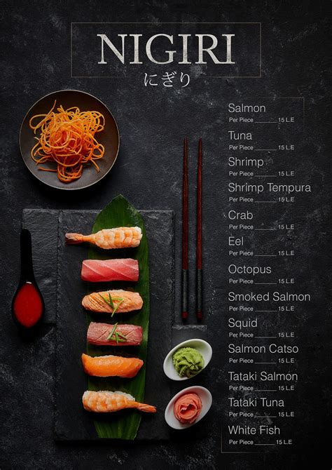 Sushi Town Menu in 2022 | Sushi menu, Food menu design, Food menu