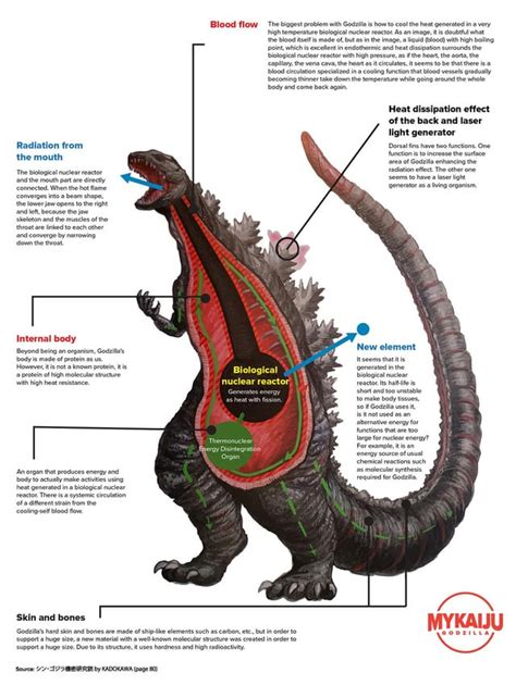 Cut-away Diagram of Shin Godzilla. : GODZILLA