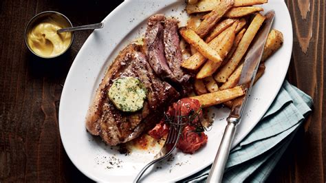 Steak and Chips with Lemon and Parsley Butter