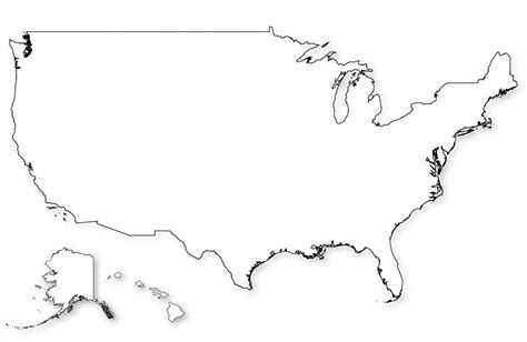 United States Outline Map With State Names Poster | ubicaciondepersonas ...