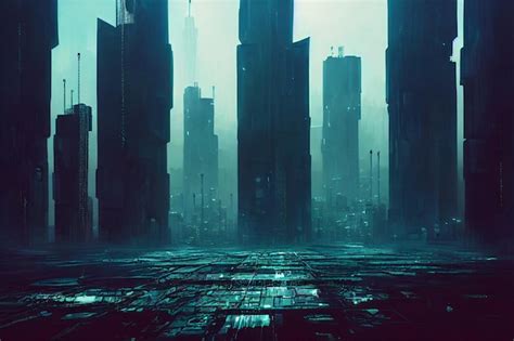 Premium Photo | Apocalyptic Futuristic City Concept Art Background ...