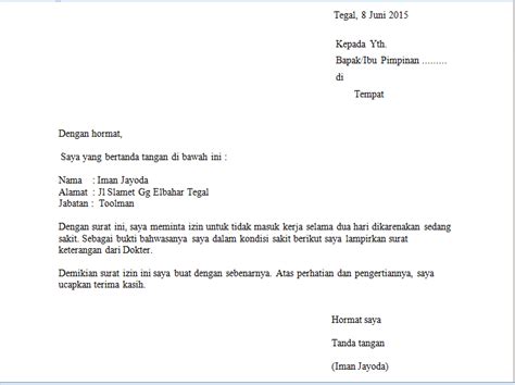 Contoh Surat Izin Sakit untuk Karyawan, Begini Cara Membuatnya - Blog ...