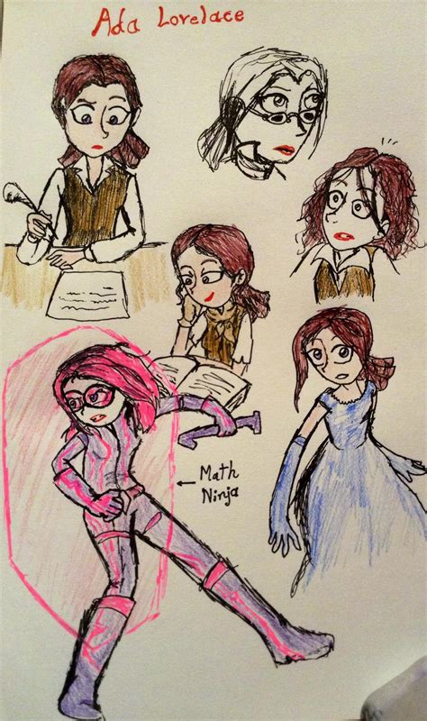 Ada Lovelace sketches by ravenviolet777 on DeviantArt