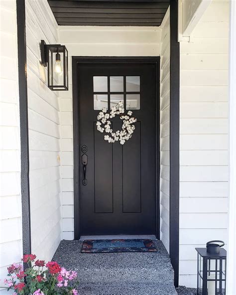 Black Farmhouse Style Front Door