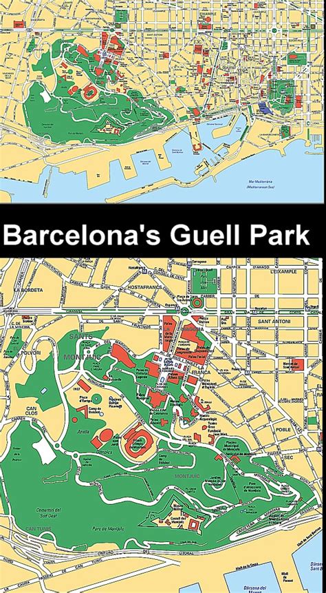 Gaudi Park Guell Map