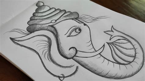 Ganesh Drawing Simple Ganesh Drawing Ganesha Diwali Line Cards Drawings ...