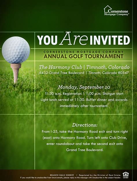 Golf Tournament Email Template